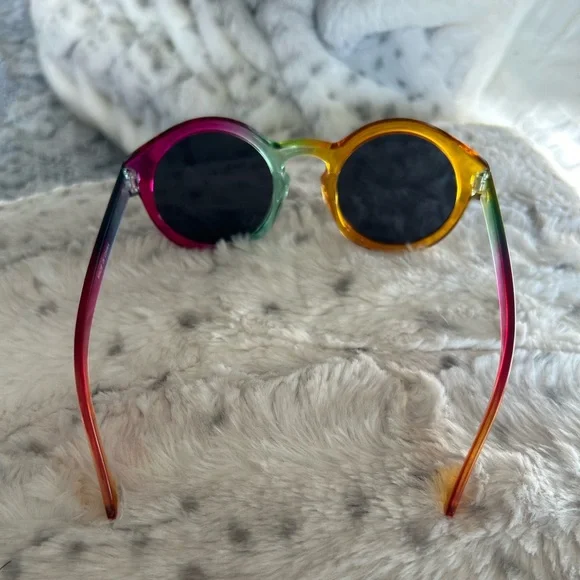 Rainbow Sunglasses Pink Red Yellow Green Sunnies - Picture 6 of 9